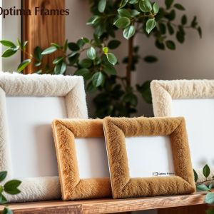 Optima Frames – Plush Decorative Outer Surface Frame - Style 2 | Luxury Look with Adjustable Hanger & Easel Stand