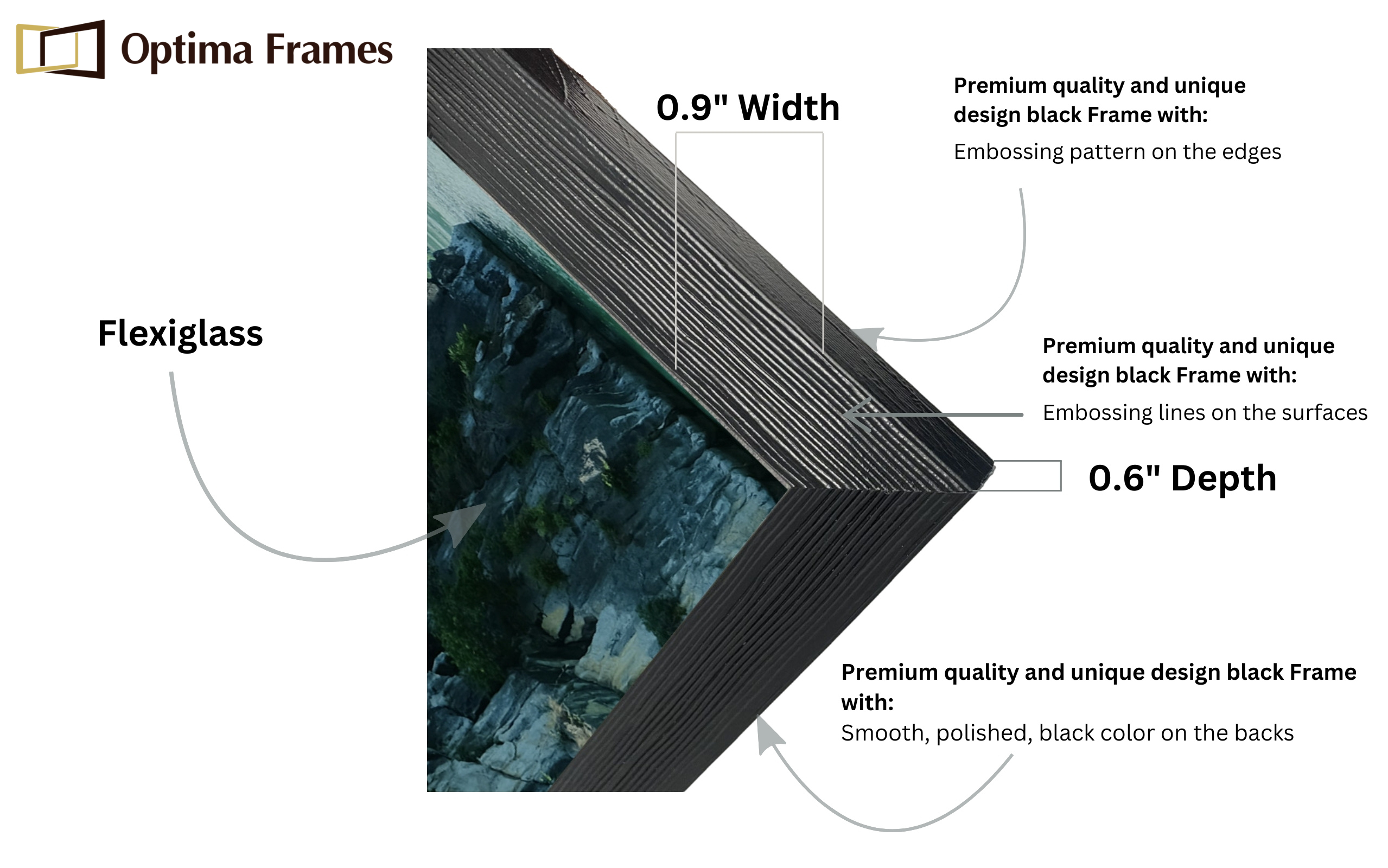 Optima Frames – 14 x 10 in Photo and Picture Frame | Premium MDF Wood with Easel Stand & Adjustable Hanger - Image 3