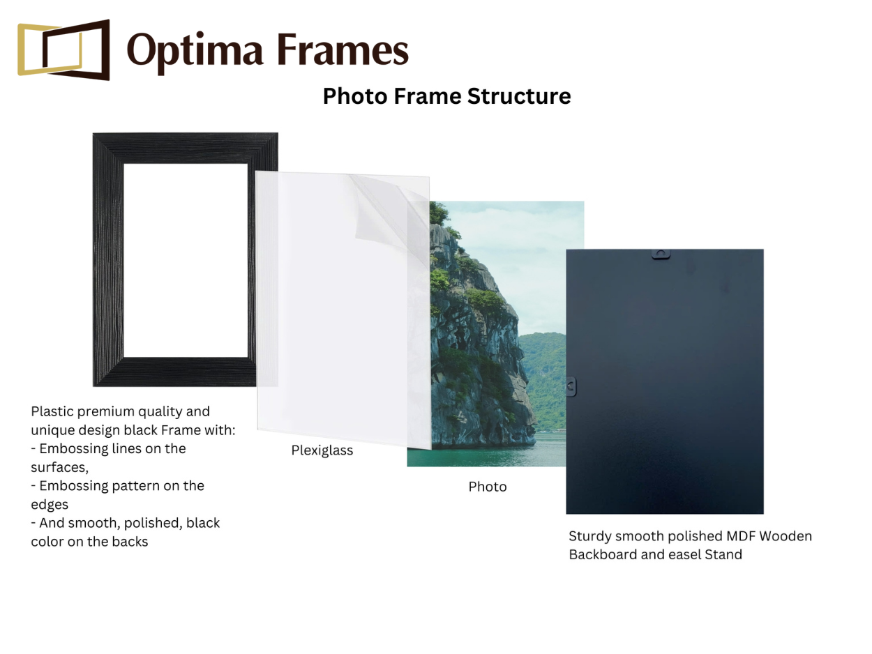 Optima Frames – 14 x 10 in Photo and Picture Frame | Premium MDF Wood with Easel Stand & Adjustable Hanger - Image 2