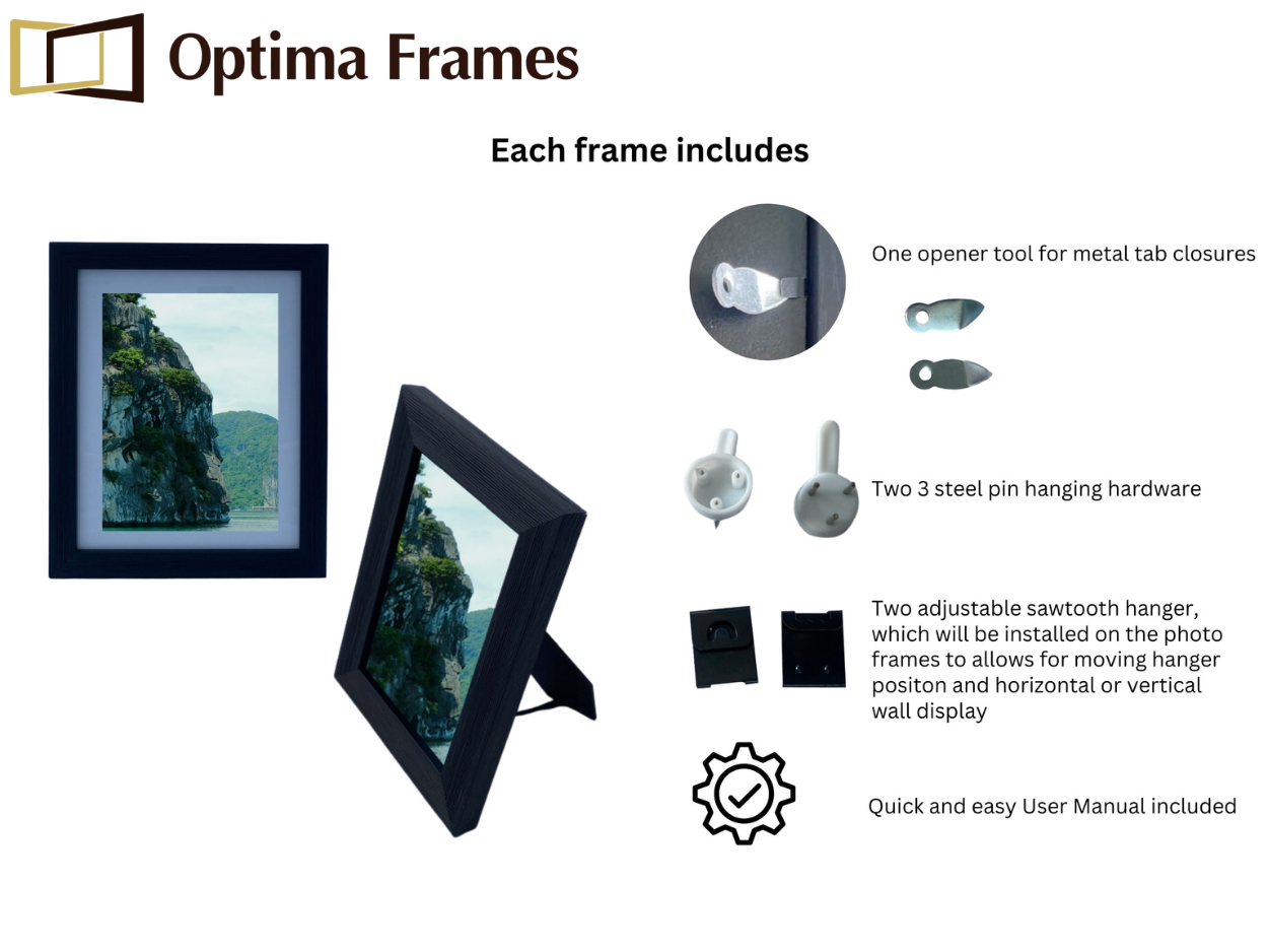 Optima Frames – 14 x 10 in Photo and Picture Frame | Premium MDF Wood with Easel Stand & Adjustable Hanger - Image 5