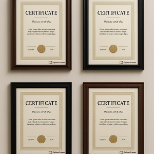 Optima Frames – Certificate and Diploma Frames | Premium MDF Wood with Easel Stand & Adjustable Hanger